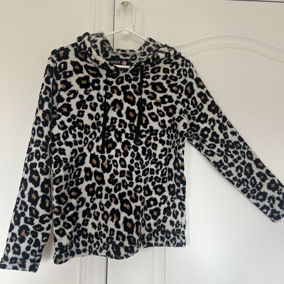 Canada Weather Gear Leopard Print Fleece Hoodie/Jogger Set - Picture 1 of 8
